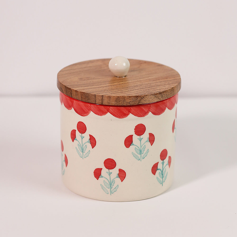 Scarlet Bloom Jar