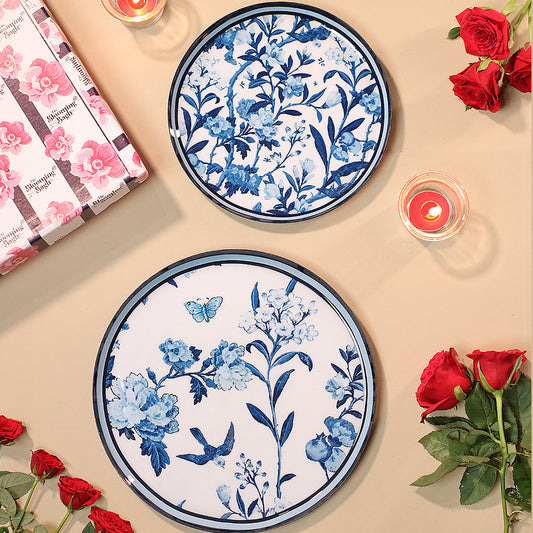 Blue Blossom Set Of 2 Wallplates