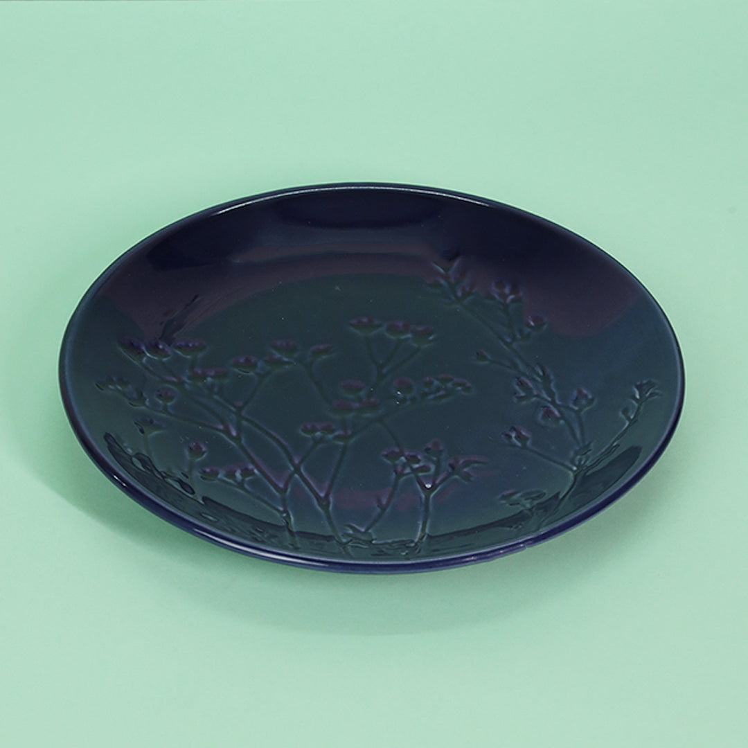 Embosses Indigo Platter