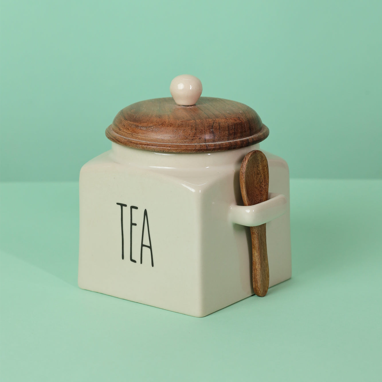 Mesmerising Glossy White Tea Storage Jar