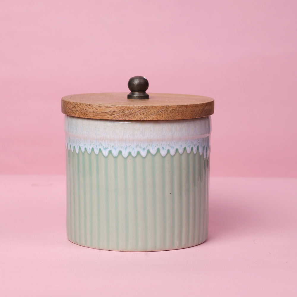 Pretty Pastel Ceramic Storage Jar