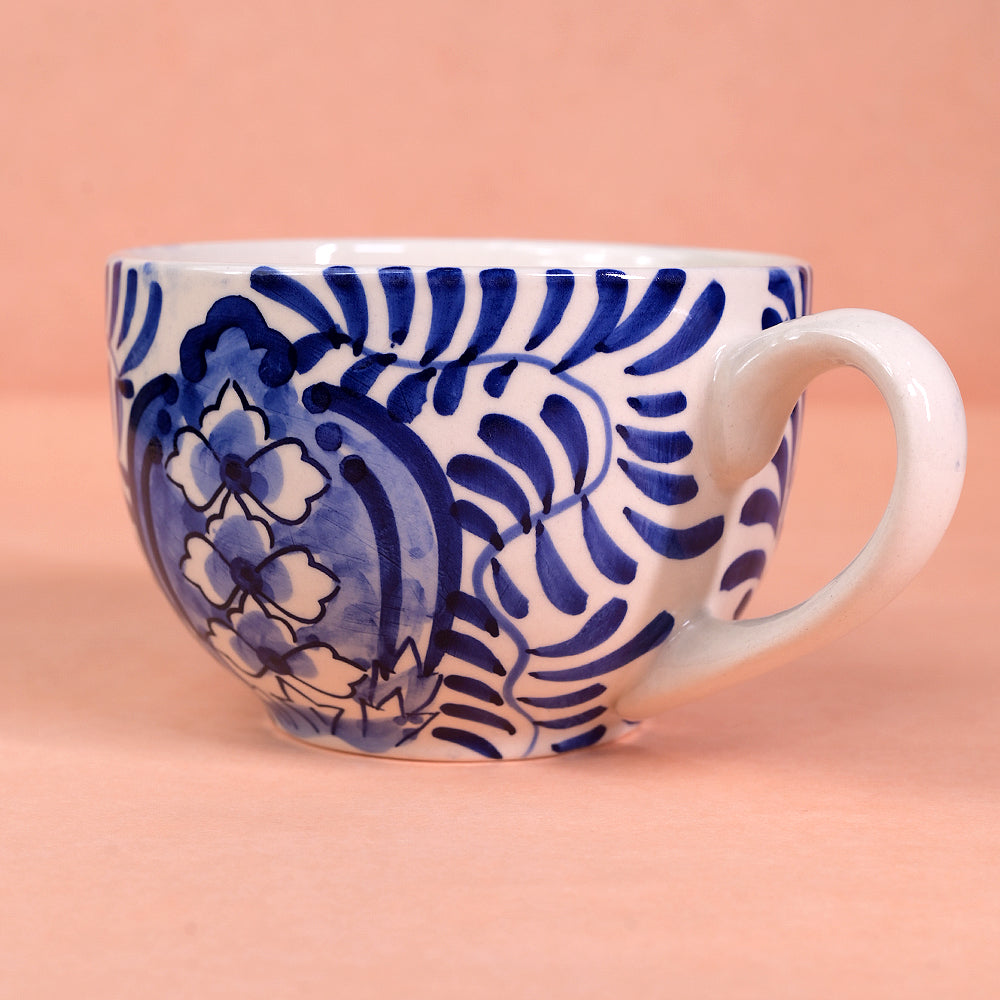 Blue Leafy Noodle Bowl