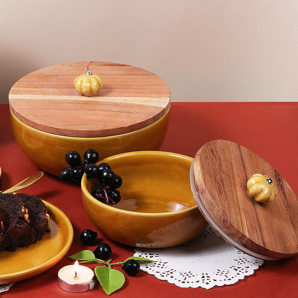 Glossy Caramel Yellow Bowl