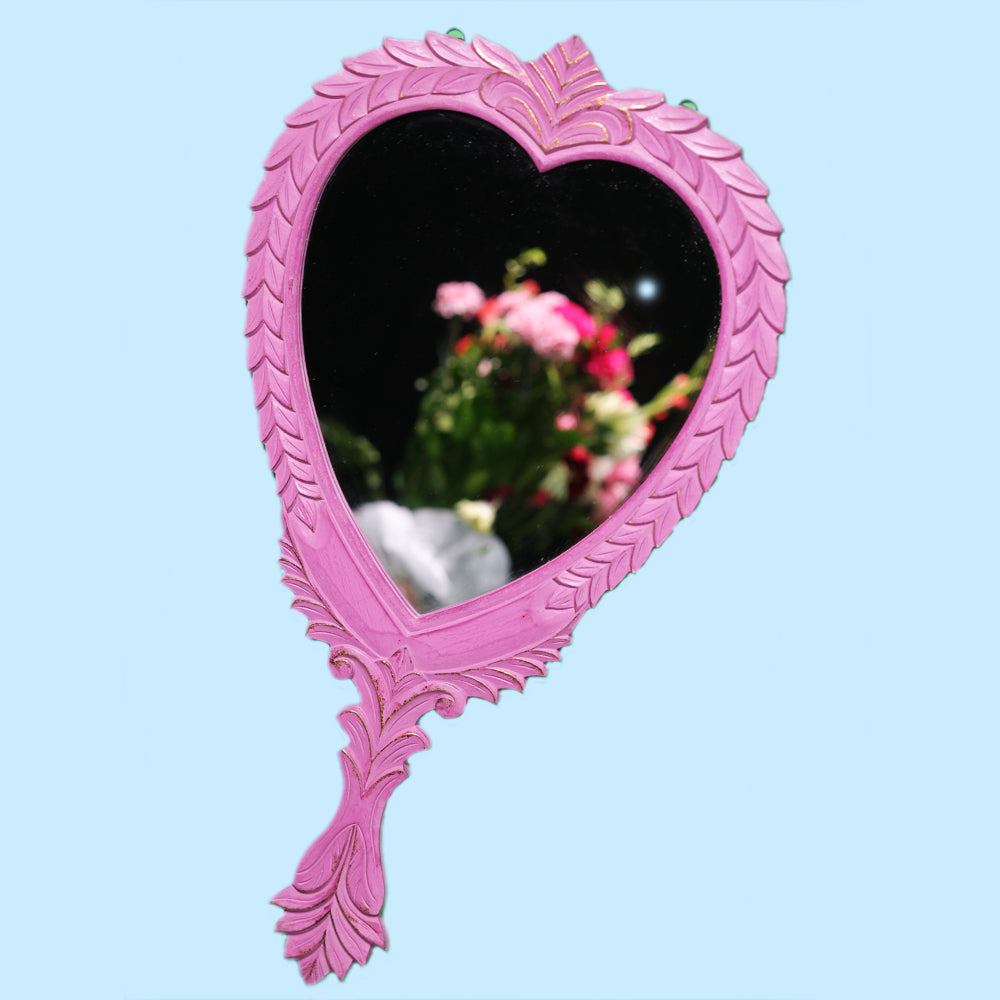 Pretty Pink and Gold Foil Finish Mirror