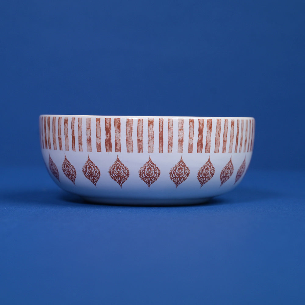 Bricky Rust Lined Snack Bowl