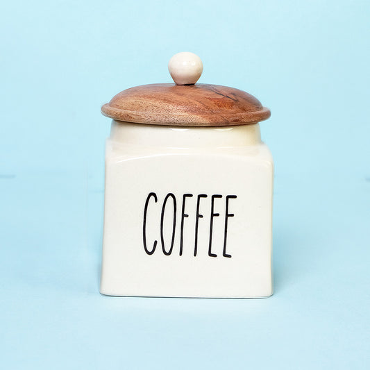 Whimsy White Coffee Storage Jar