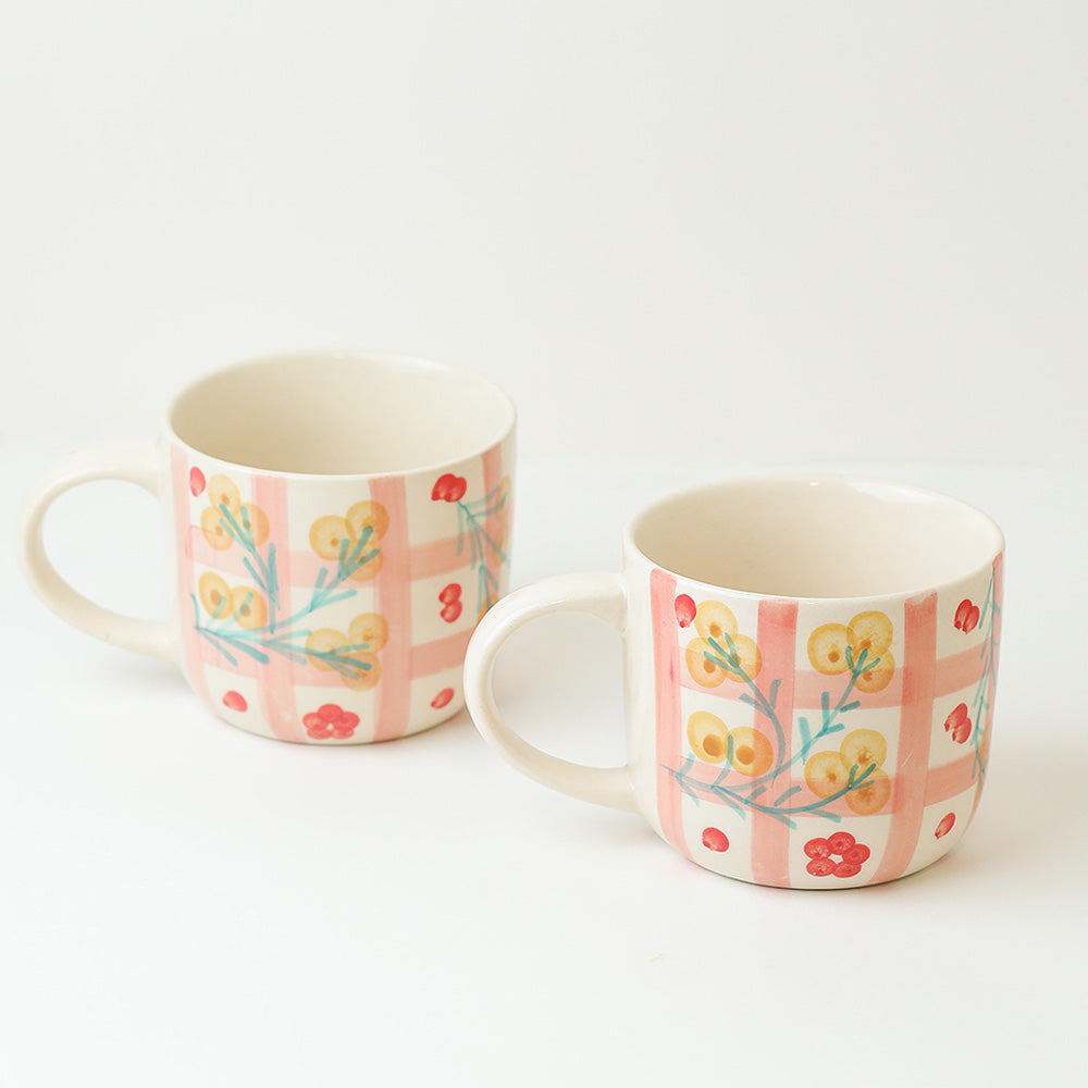 Bloom & Check Mug