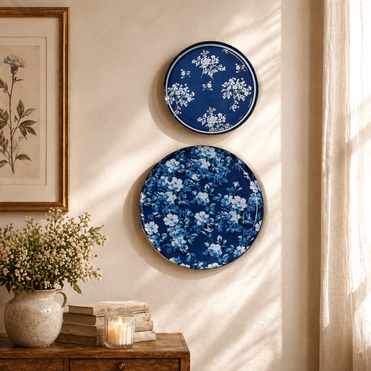 Brushed in Blue Set Of 2 Wallplates