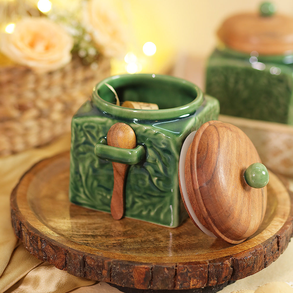 Emerald Enclave Storage Jar