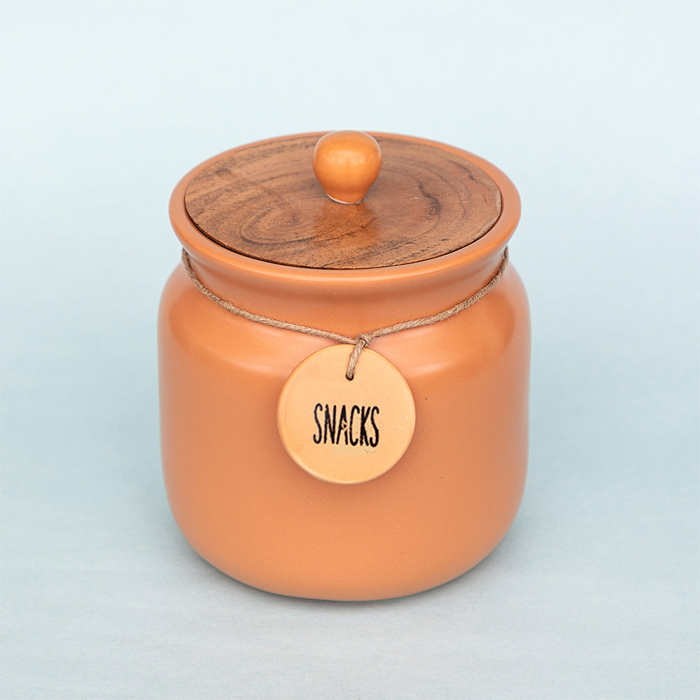 Peachy Glazed Snacks and Cookies Jar