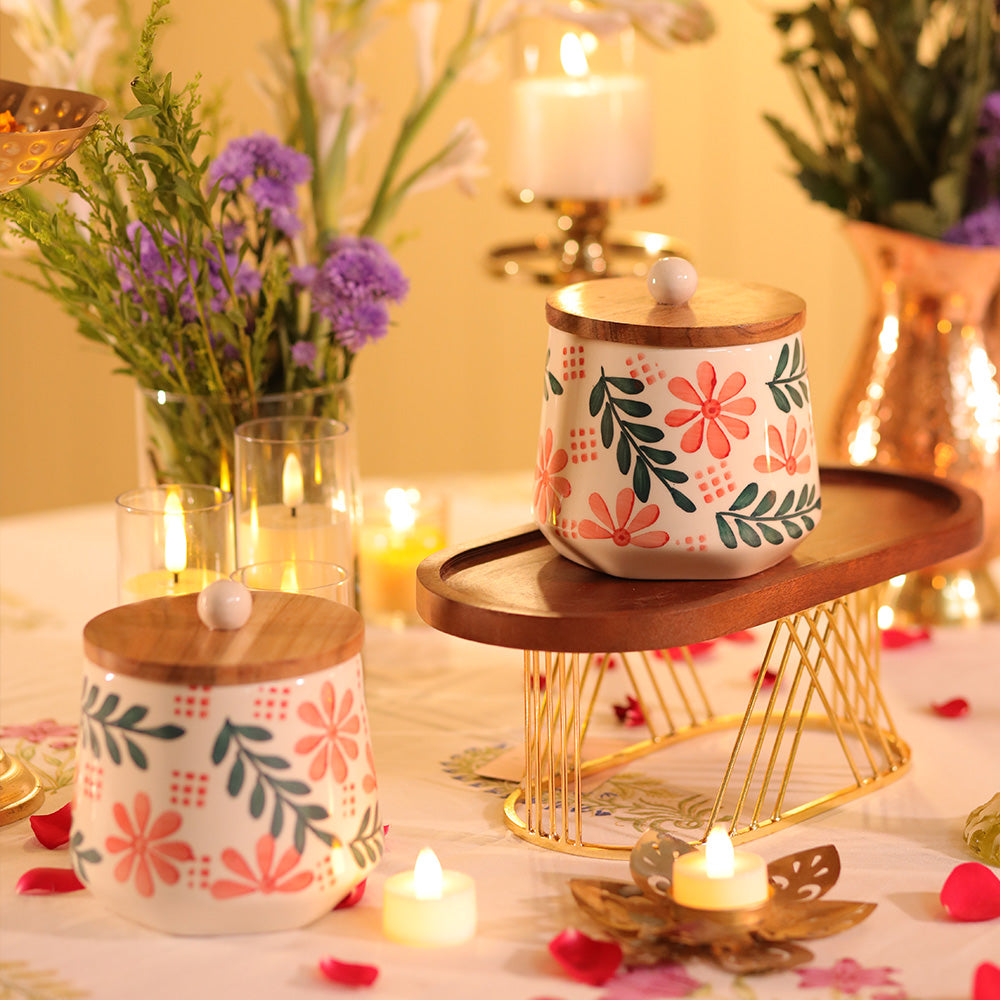 Ruby Fern Storage Jar