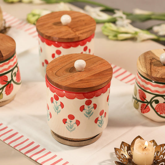 Scarlet Bloom Jar