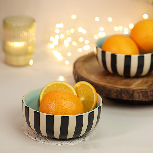 Stripes & Snacks Serving Bowl