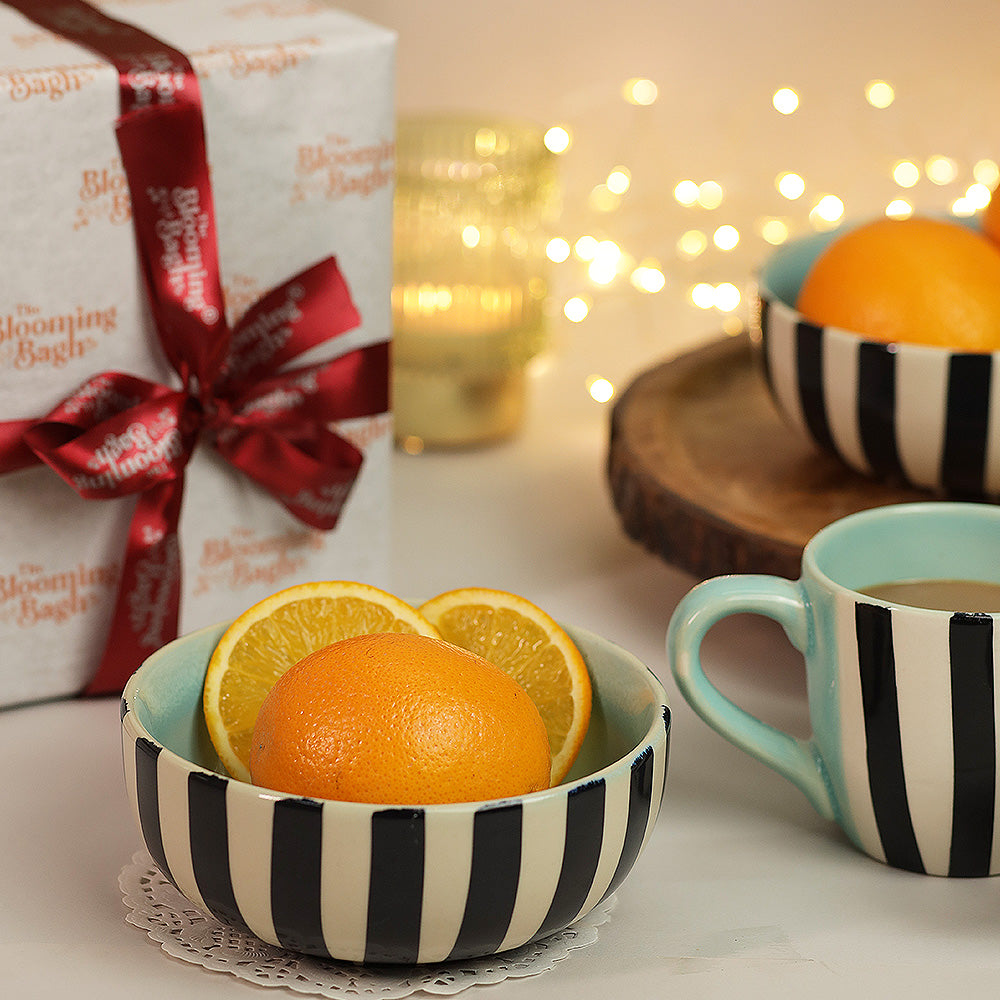 Stripes & Snacks Serving Bowl