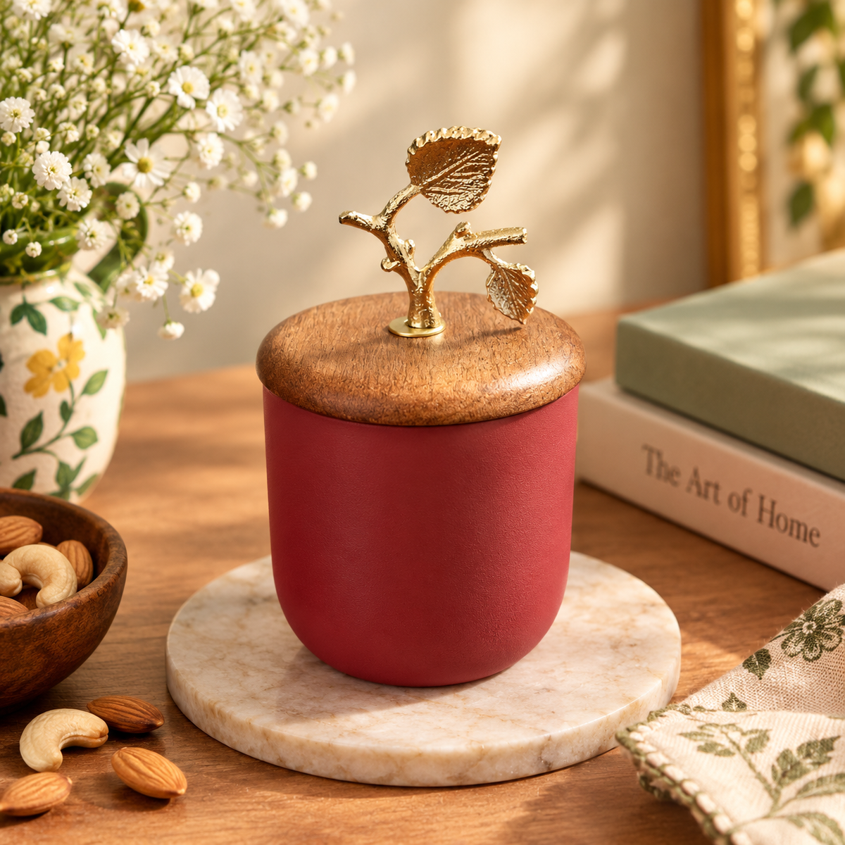 Gilded Garden Metal Jar