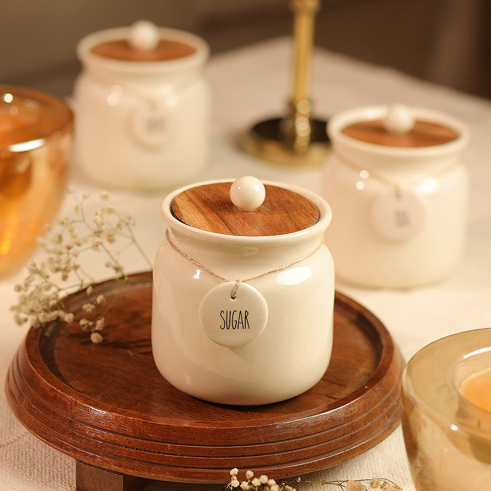 Creamy lutiya sugar jar