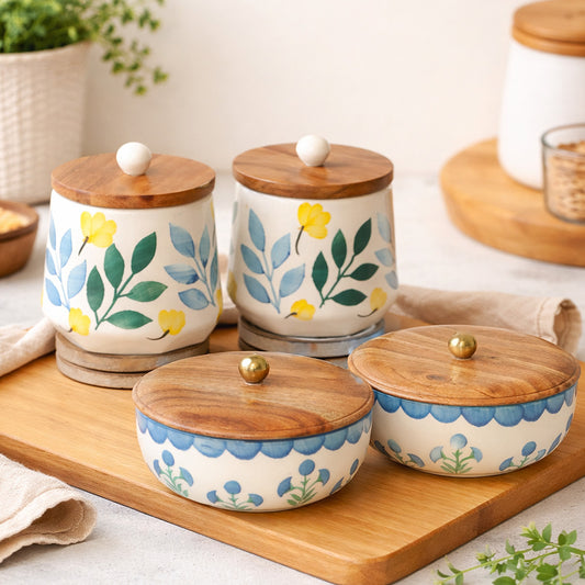 Petals in Blues & Yellows Combo