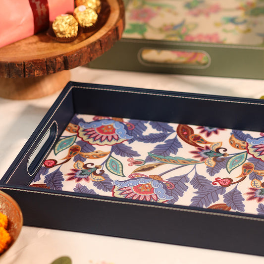 Petals in Blue Tray