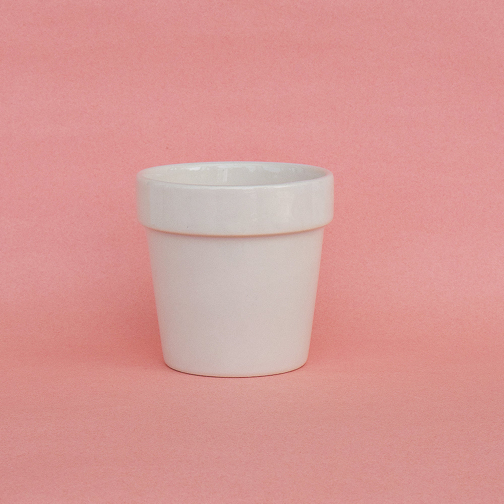 Earthy White Planter