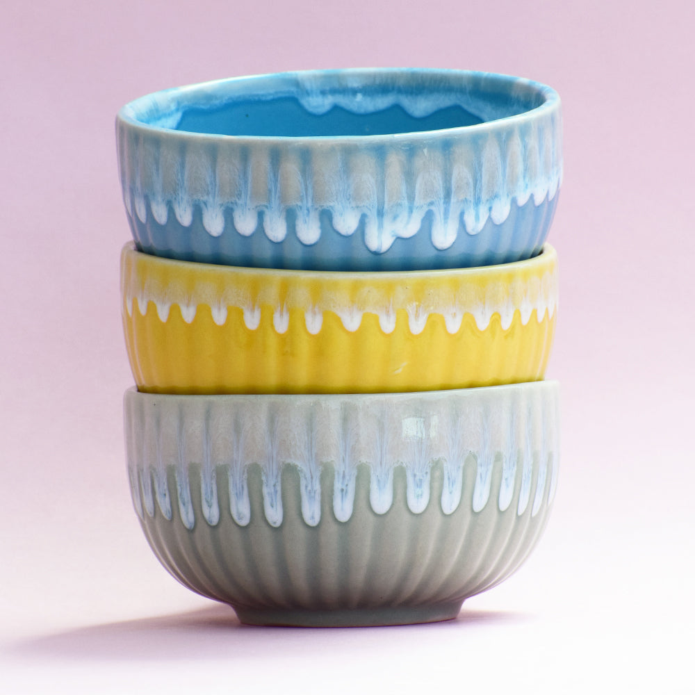 Glossy Color Bowl- Set of 3
