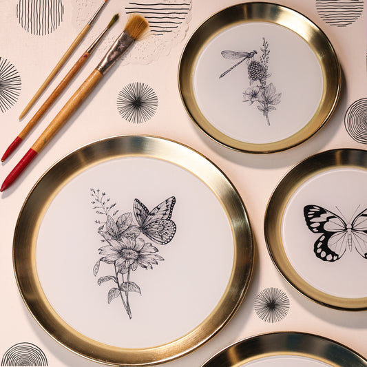 Black and Gold Honey Bee Wall Plate