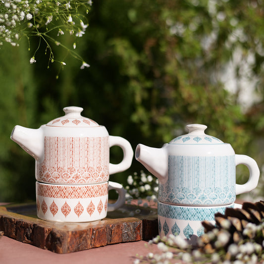 Decaled Teapot- Set of 2