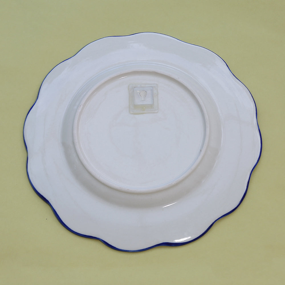 Five Shades of Blue Floral Wall Plate