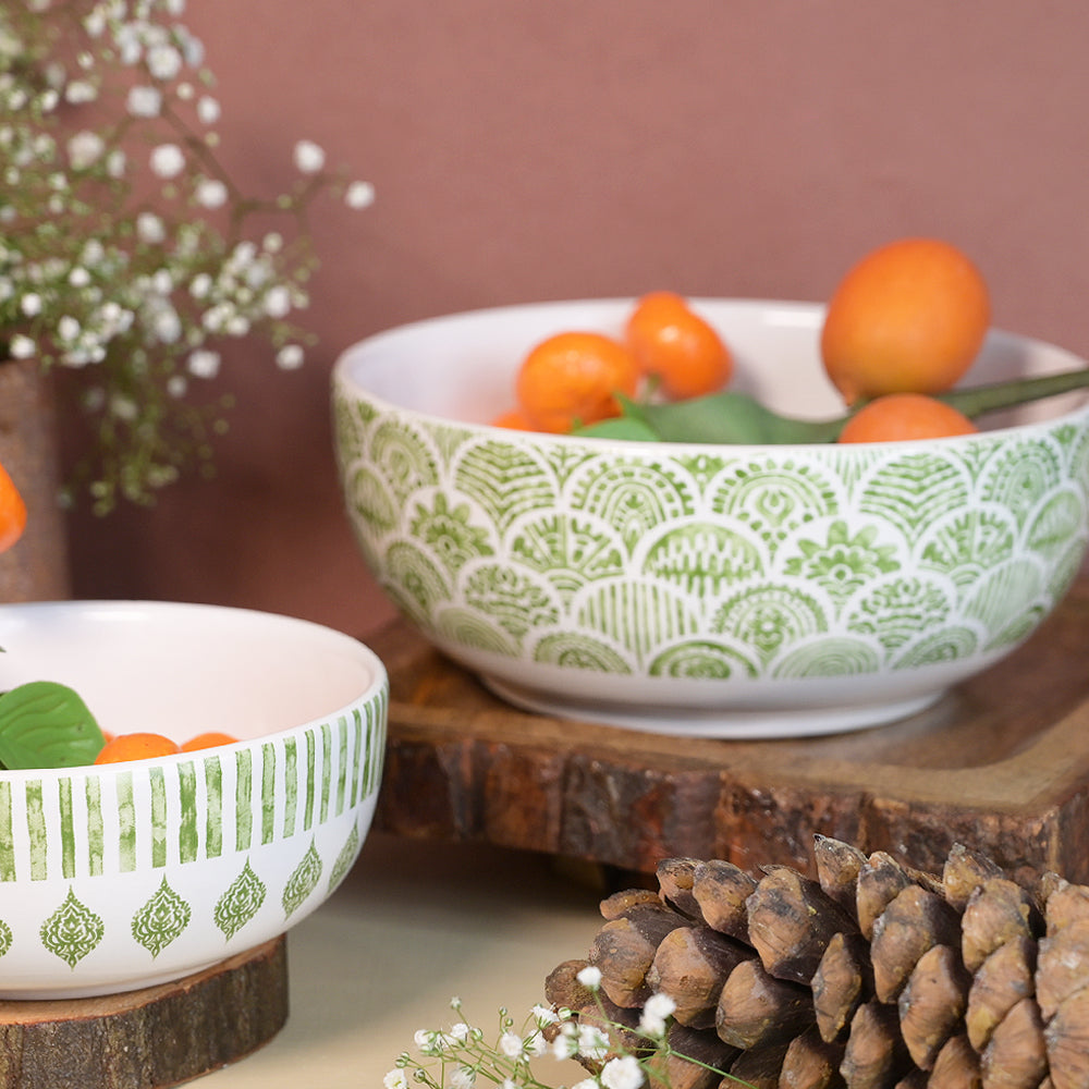 Decaled Serving Bowl- Set of 2