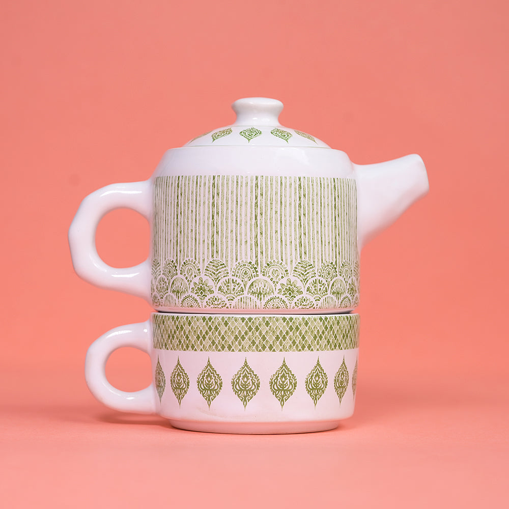 Decaled Teapot- Set of 2