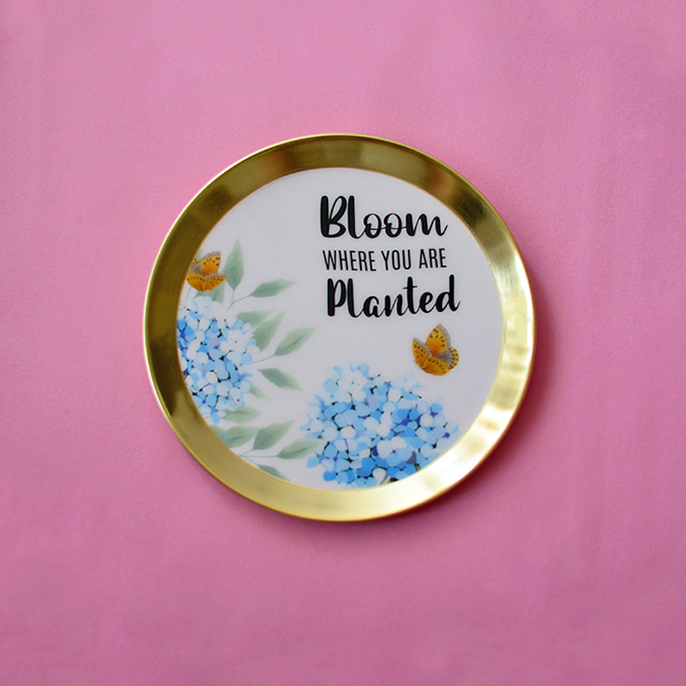 Multicolour Hydrangeas Wall Plate- Set of 2