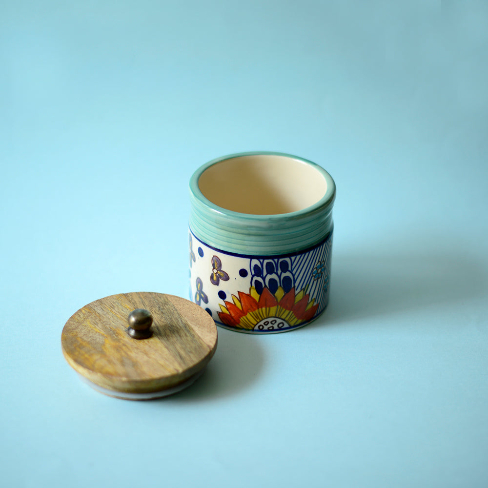 Tribal Multicolour Ceramic Storage Jar