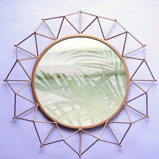 Prismatic Rose Gold Wall Mirror